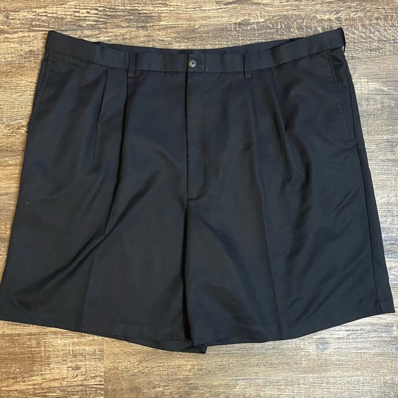 The Unbranded Brand Other - Men's Black‎ Flat Front Shorts Size 48 Dress Golf Casual Dadcore Golfcore Big